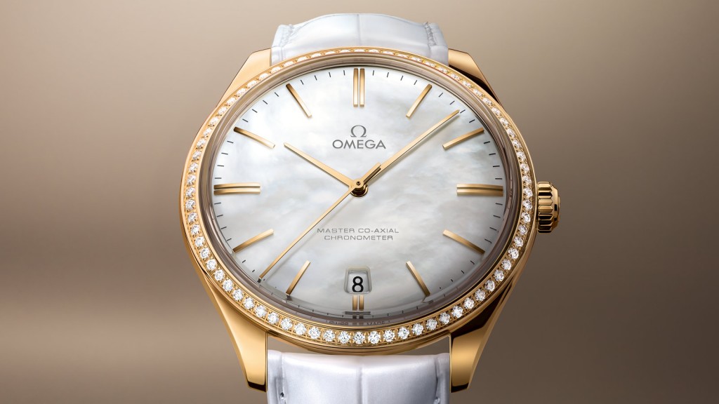 White Leather Straps Grace Fake Omega De Ville Trésor Watches