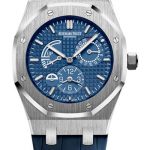 Dual Time Zones For Audemars Piguet Royal Oak Knockoff Watches With Blue Alligator Straps