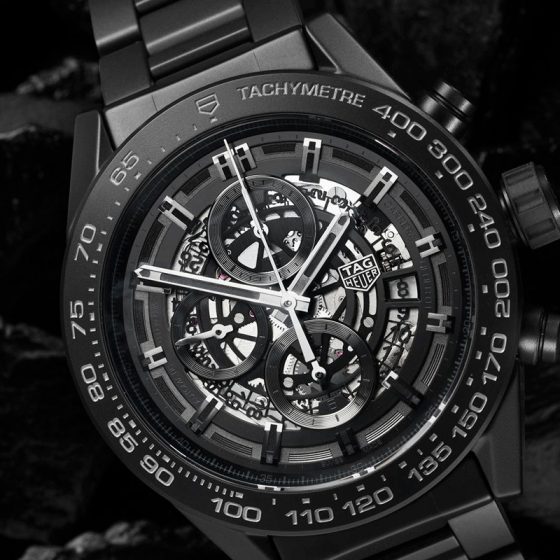 45MM Black Ceramic TAG Heuer Carrera Fake Watches Of Unique Styles