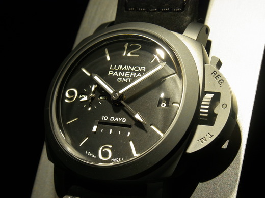 44MM All Black Panerai Luminor 1950 GMT Knockoff Watches For Tough Men